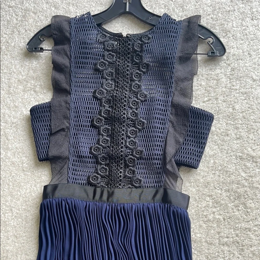 Self-Portrait Navy Lace Midi Dress - Picture 9 of 11